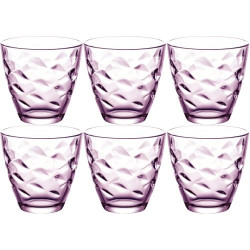 Bicchiere in vetro bormioli flora acqua lilla 260cc pz.6 [bormioli