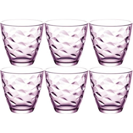 Bicchiere in vetro bormioli flora acqua lilla 260cc pz.6 [bormioli