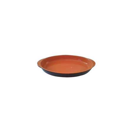 Teglia terracotta coli' ovale cm 44x27 bruna [coli]