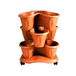 Vaso bama trifoglio coccio 40 h 51 set [bama]