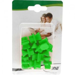 Tappo di chiusura inline antipolvere protezione porte lan rj45, verde,