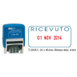 Timbro datario colop ricevuto s260/l1 autoinchiostrante [s260l1.bls]