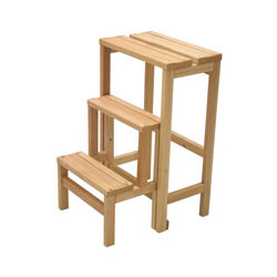 Sgabello metalsomma in faggio 3 gradini [metalsomma]
