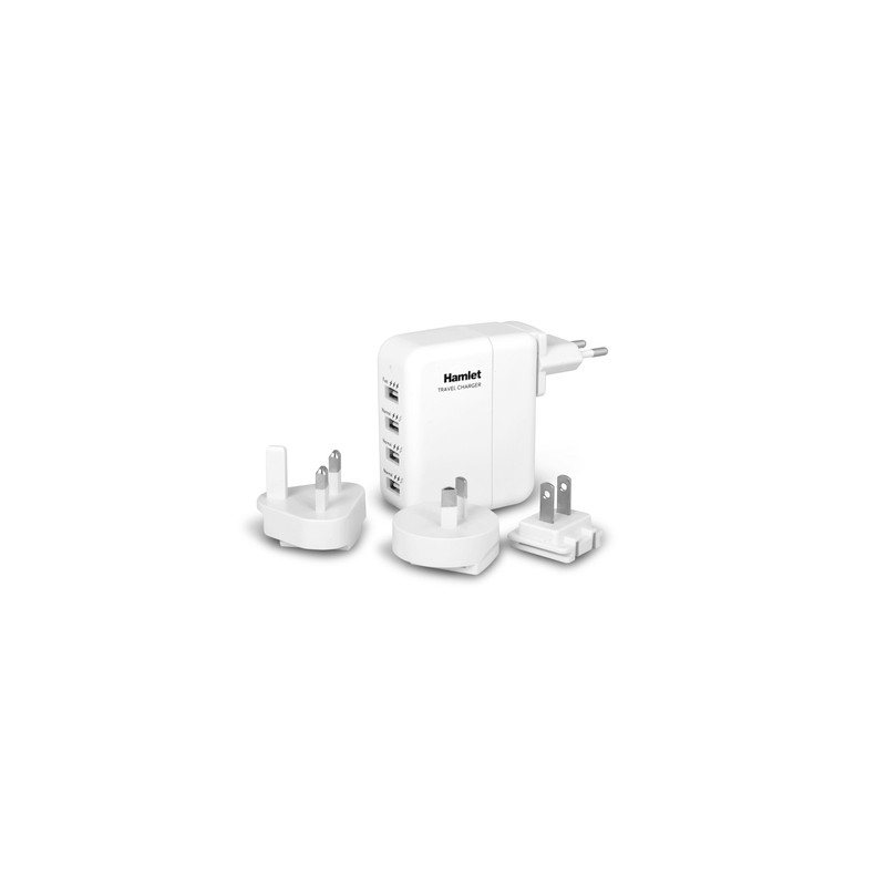 Caricatore usb hamlet 4 porte universale [xpwc420trav]