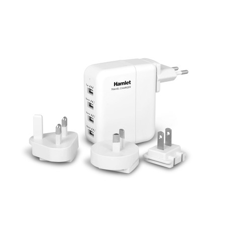 Caricatore usb hamlet 4 porte universale [xpwc420trav]