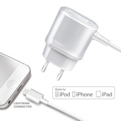 Caricabatterie celly travel charger 1a iphone 5/5s/5c bianco [tcip5]