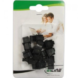 Tappo di chiusura antipolvere inline protezione porte lan rj45, nero,