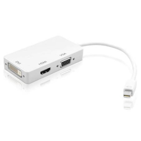 Adattatore 3 in 1 mini displayport 1.2 (thunderbolt) a hdmi/dvi/vga