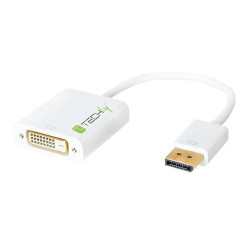 Adattatore displayport 1.2 maschio / dvi femmina 15cm bianco
