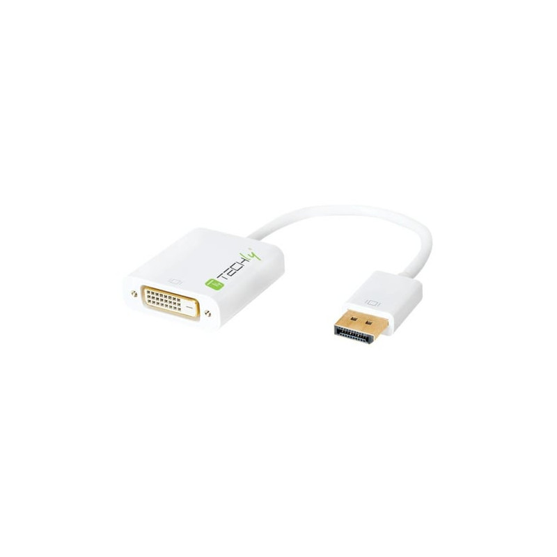 Adattatore displayport 1.2 maschio / dvi femmina 15cm bianco