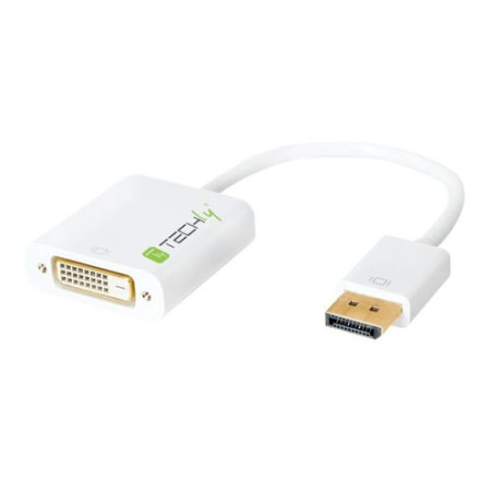 Adattatore displayport 1.2 maschio / dvi femmina 15cm bianco