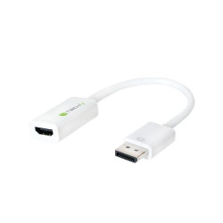 Adattatore displayport 1.2 maschio / hdmi femmina 15cm bianco