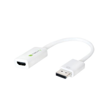 Adattatore displayport 1.2 maschio / hdmi femmina 15cm bianco