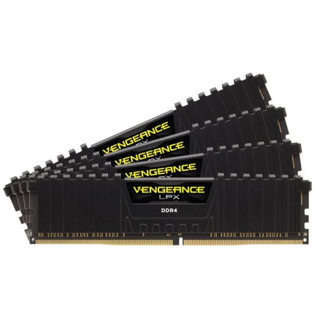 Ram dimm ddr4 64gb corsair 2666 c16 ven k4 nero [cmk64gx4m4a2666c16]