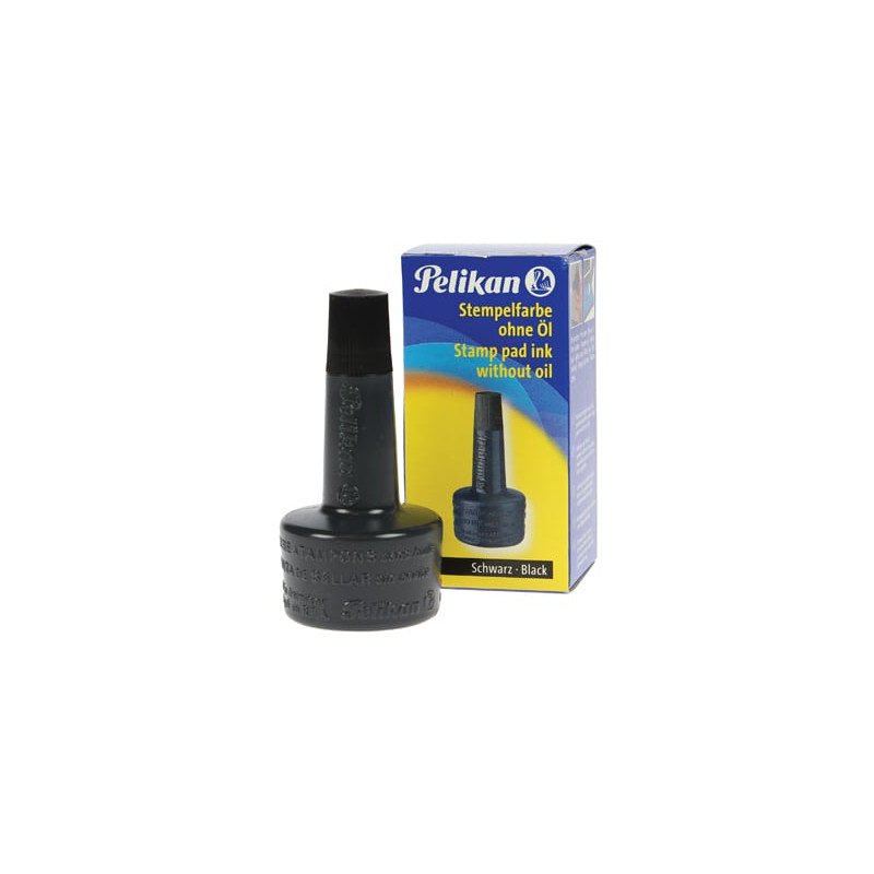 Inchiostro cuscinetti timbri pelikan nero 4k senza olio 28ml [obba26]