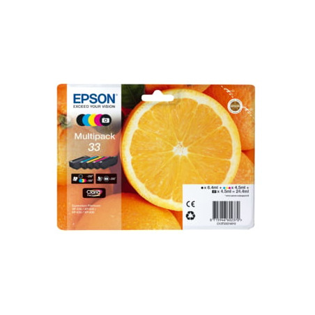 Cartuccia epson multipack claria premium bk/pbk/c/m/y 33 t 3337 [c13t33374010]