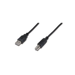 Cavo usb digitus usb 2.0 connettori a-b 1m nero [ak300102010s]