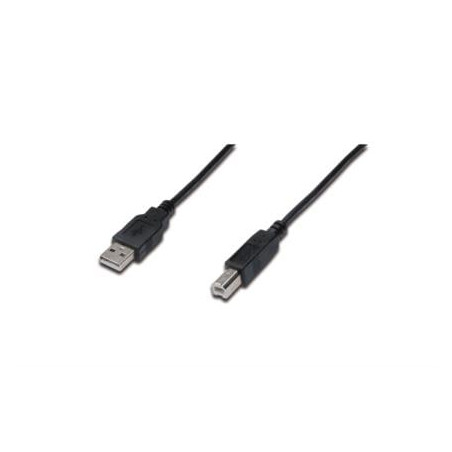 Cavo usb digitus usb 2.0 connettori a-b 1m nero [ak300102010s]
