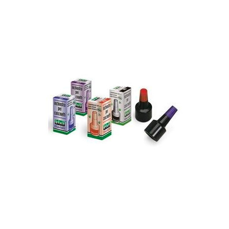 Inchiostro cuscinetti timbri lebez rosso 30ml art.1483 senza olio