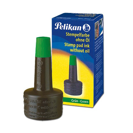 Inchiostro cuscinetti timbri pelikan verde 4k senza olio 28ml [obba29]