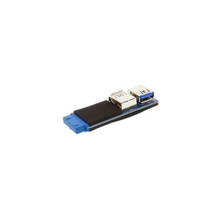 Adattatore inline interno 2x usb 3.0 type-a femmina a idc 19pin
