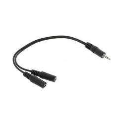 Cavo sdoppiatore y-form inline audio da spina jack 3,5mm a 2x