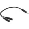 Cavo sdoppiatore y-form inline audio da spina jack 3,5mm a 2x