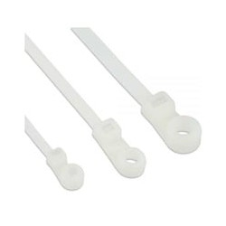 Fascette inline per cablaggio con occhiello di fissaggio, 200x4,8mm,