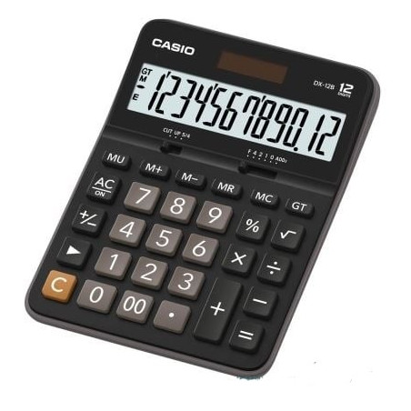 Calcolatrice casio dx-12b 12 cifre nero [dx-12b]