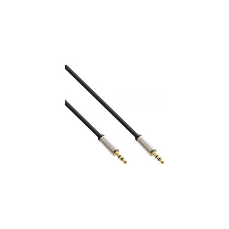 Cavo audio inline slim da spina jack 3,5mm a spina jack 3,5mm, stereo,