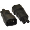 Adattatore manhattan da iec c14 maschio a c5 femmina nero