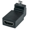 Adattatore hdmi manhattan a femmina / micro d maschio angolato nero