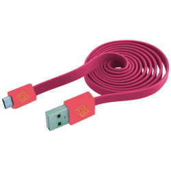 Cavo usb bluediamond piatto am a micro usb m 1m a rosa / corallo