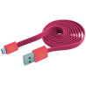 Cavo usb bluediamond piatto am a micro usb m 1m a rosa / corallo