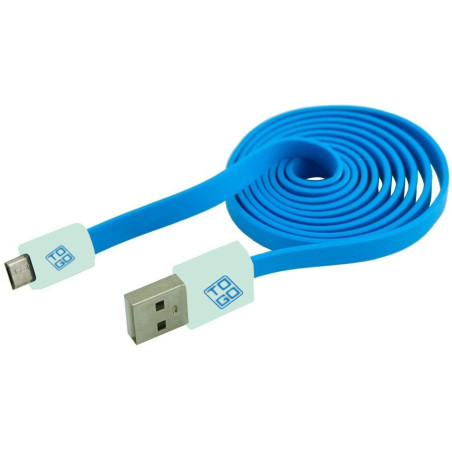 Cavo usb bluediamond piatto am a micro usb m 1m azzurro / bianco
