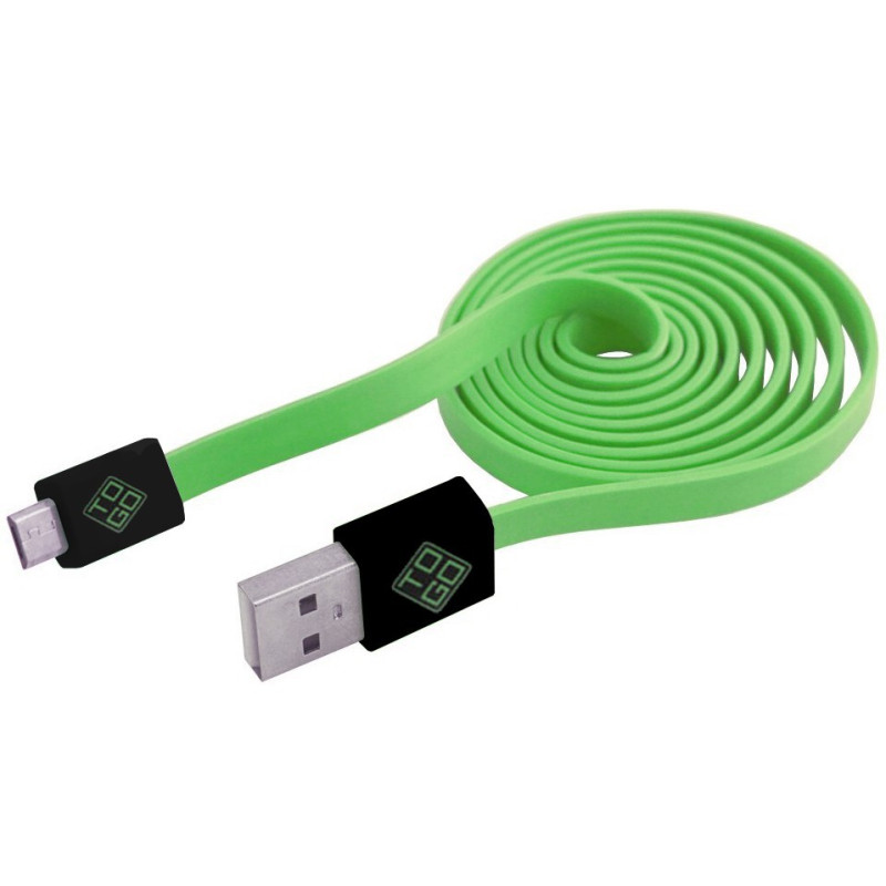 Cavo usb bluediamond piatto am a micro usb m 1m verde / nero