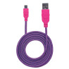 Cavo micro usb manhattan guaina intrecciata usb/microusb 1.8m viola/fucsia