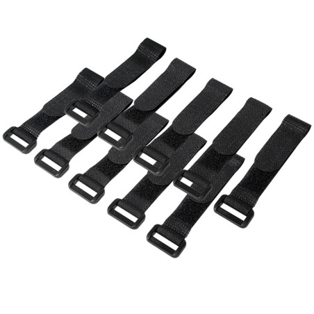 Fascette fermacavo logilink nero in velcro set da 10 pz