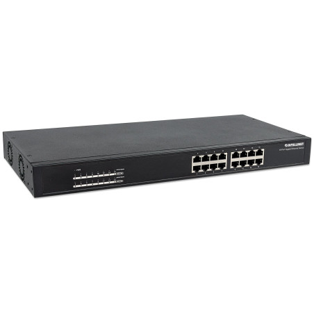 Switch intellinet gigabit 16 porte ethernet poe+ nero [icnsp016]