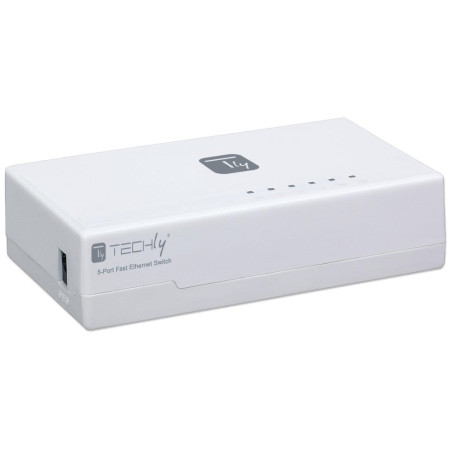 Switch techly hub 10/100 mbps fast ethernet 5 porte [i-swhub-050ty]