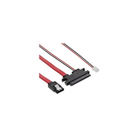 Cavo sata inline alimentazione da 2pin maschio + 7pin sata (dati)