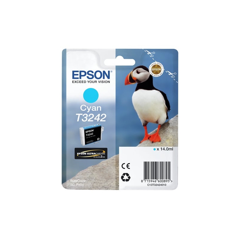 Cartuccia epson t 324 t 3242 14ml ciano [c13t32424010]