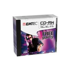 Confezione cd-rw emtec 700mb 12x 5pz [ecocrw80512jc]
