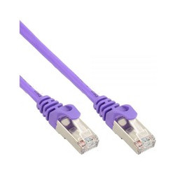 Cavo di rete inline sf/utp, cat.5e, guaina pvc, cu (100 rame), porpora,