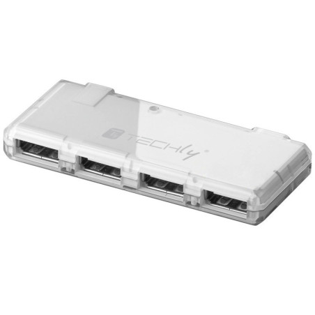 Hub usb techly hi speed 4 porte bianco