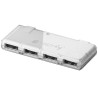 Hub usb techly hi speed 4 porte bianco