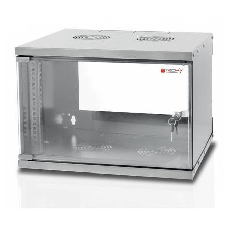 Armadio techly rack 19'' a muro 6u prof. 320 grigio assemblato