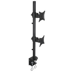 Supporto monitor techly - attacco da tavolo per monitor doppio