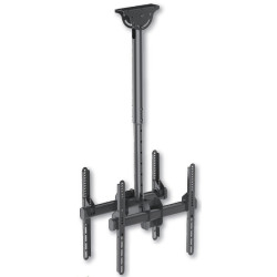 Supporto telescopico universale a soffitto per 2 tv led lcd 32-55''