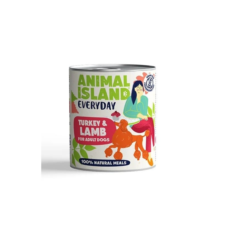 mangime animal island everyday tacchino + agnello per cani 800g